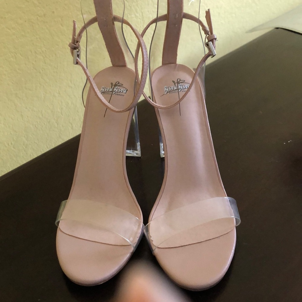 Clear high heels